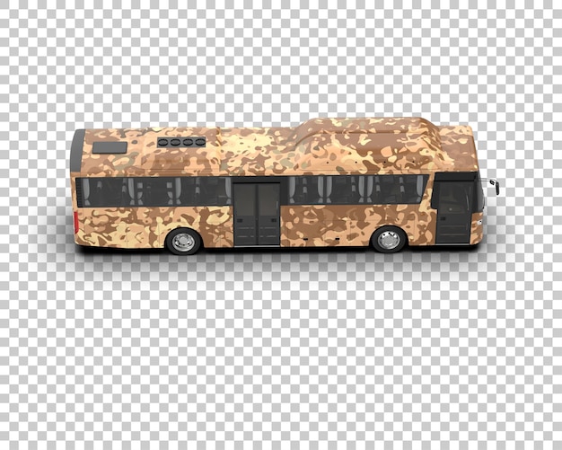 realistic bus isolated on background 3d rendering illustration