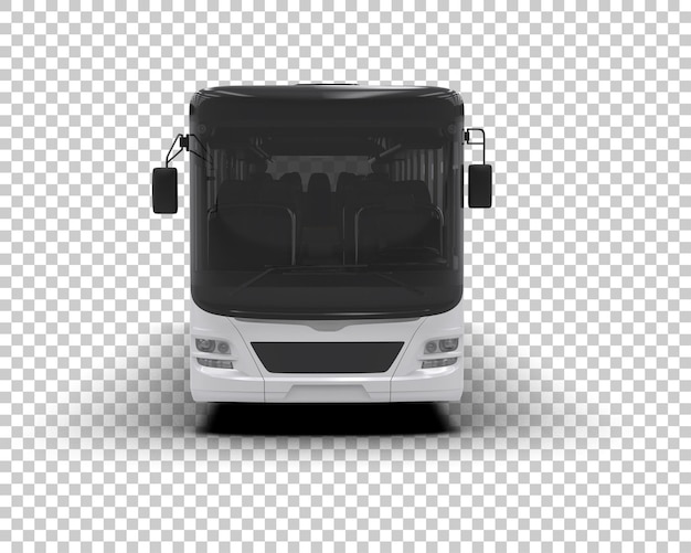 Realistic Bus isolated on background 3d rendering illustration