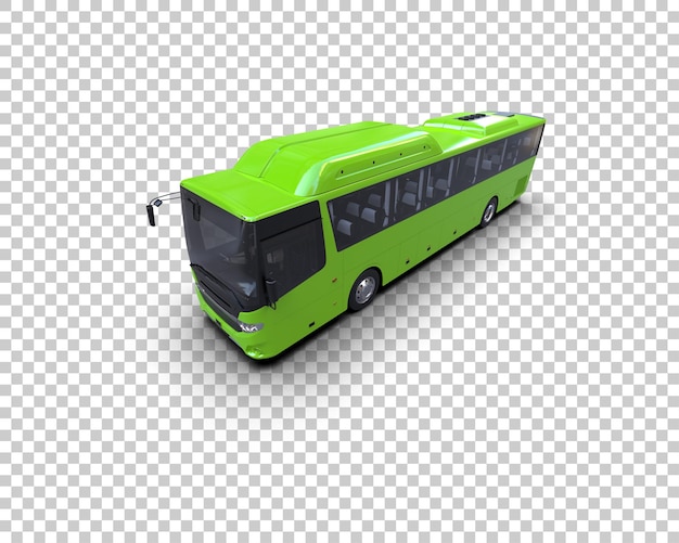 realistic bus isolated on background 3d rendering illustration