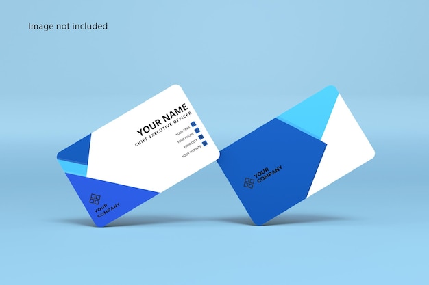 Realistic business card 3d render mockup