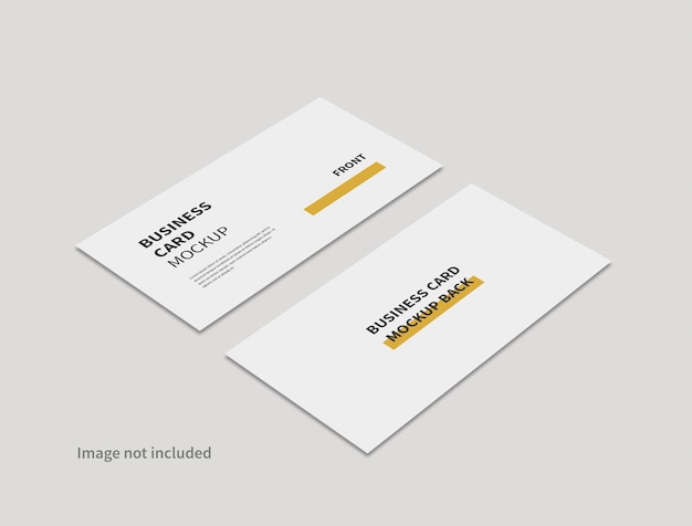 Realistic business card minimal mockup isolated
