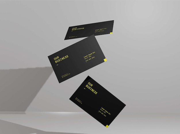 PSD realistic business card mockup design