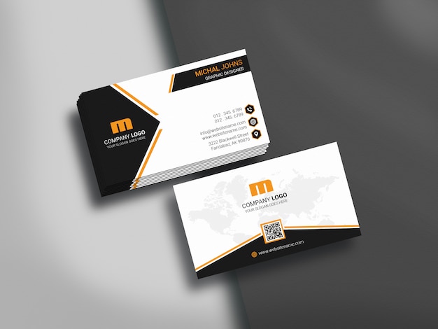 Realistic business card mockup design