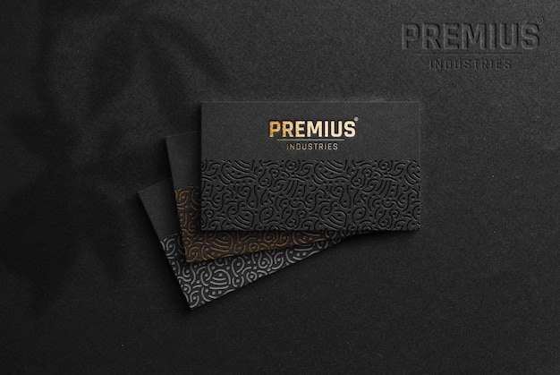 PSD realistic business card mockup logo