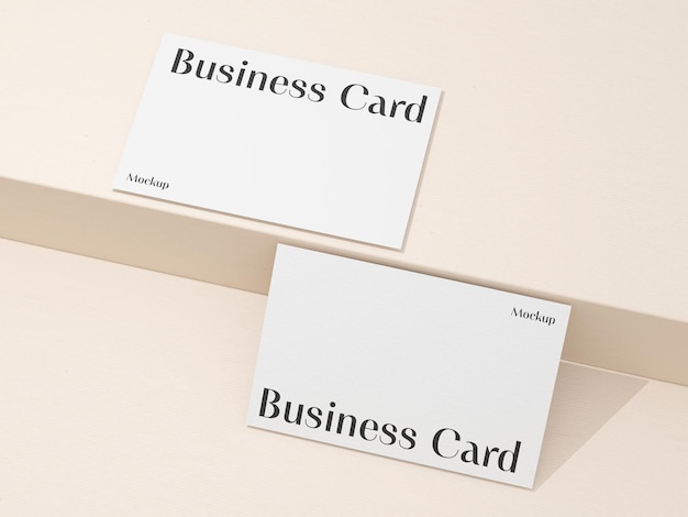 Realistic business card mockup minimalist style