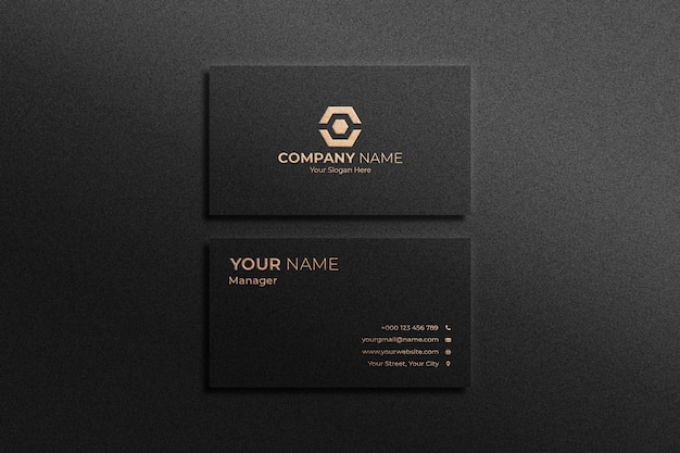 PSD realistic business card mockup