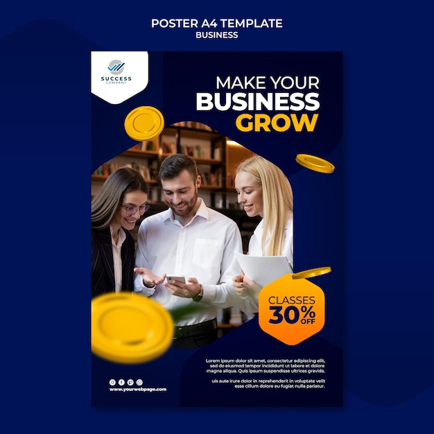 PSD realistic business template design