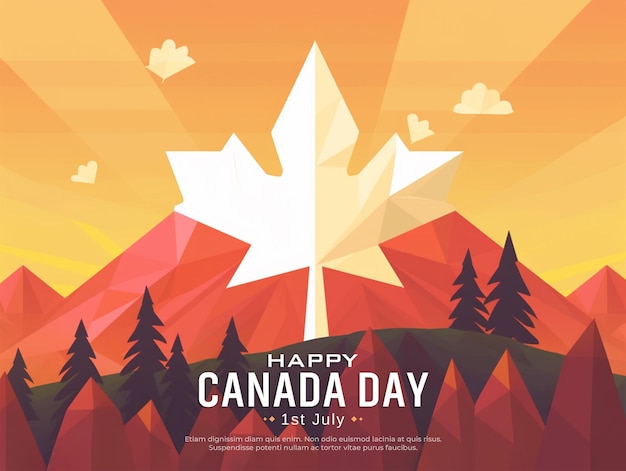 PSD realistic canada day symbol