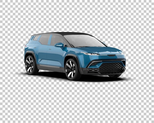 realistic car isolated on background 3d rendering illustration