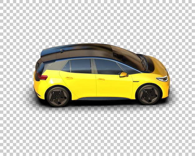 realistic car isolated on background 3d rendering illustration