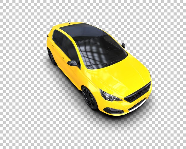realistic car isolated on background 3d rendering illustration