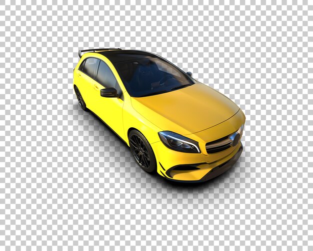 realistic car isolated on background 3d rendering illustration