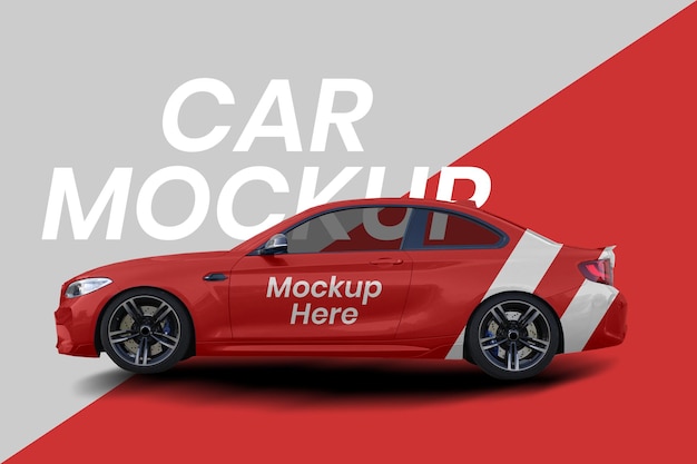 Realistic car mockup for car advertising and branding