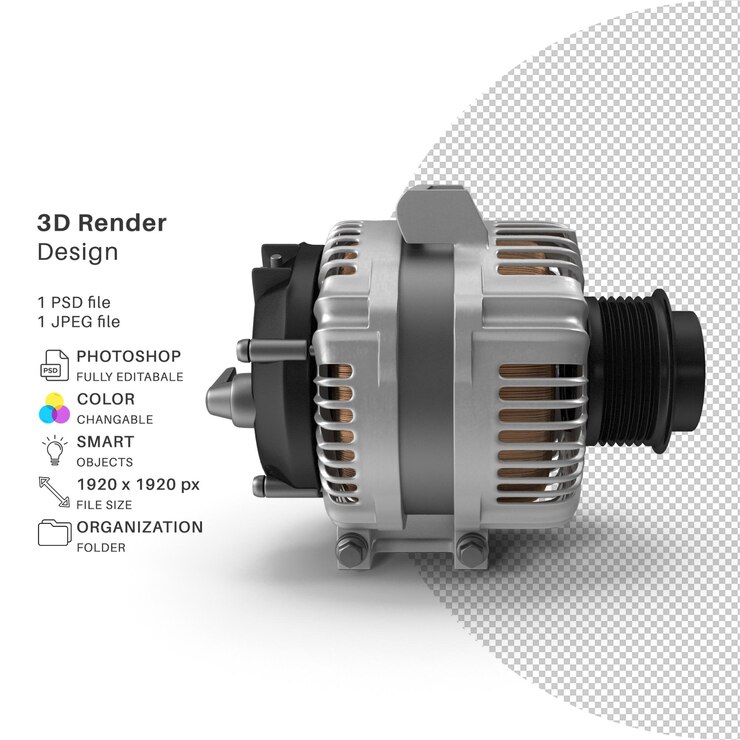 PSD realistic car motor