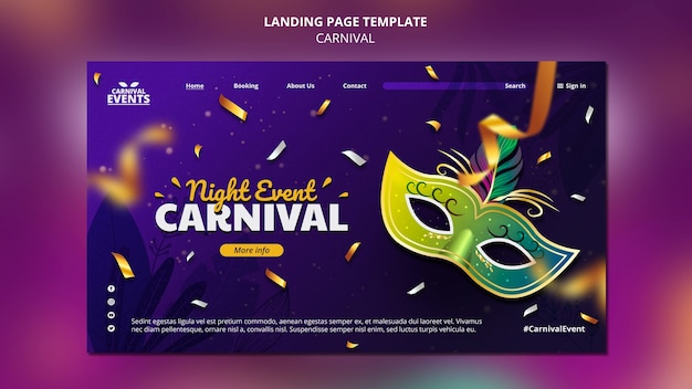 Realistic carnival template design