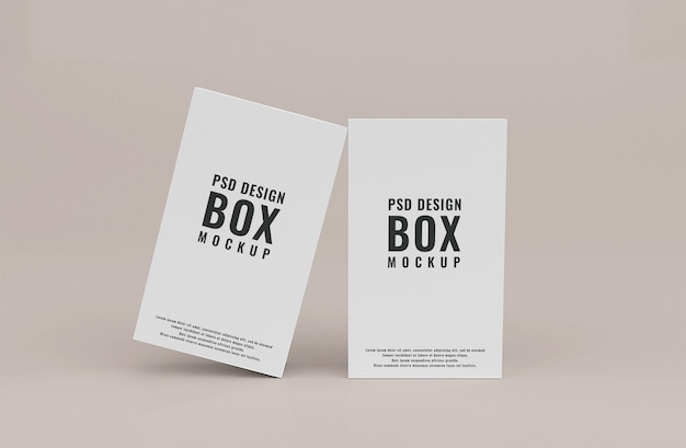 PSD realistic carton box mockup for packaging