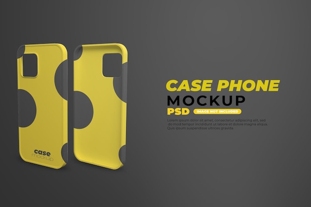 Realistic case phone mockup