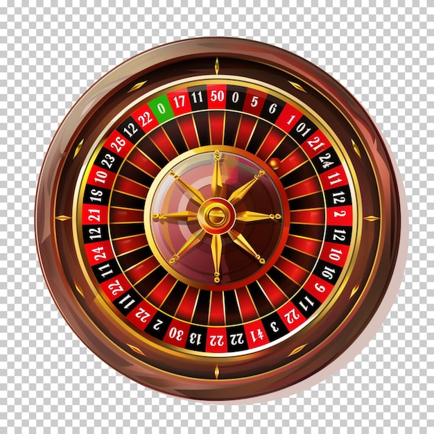 PSD realistic casino items gold coins jackpot casino poker chips roulette on transparent background