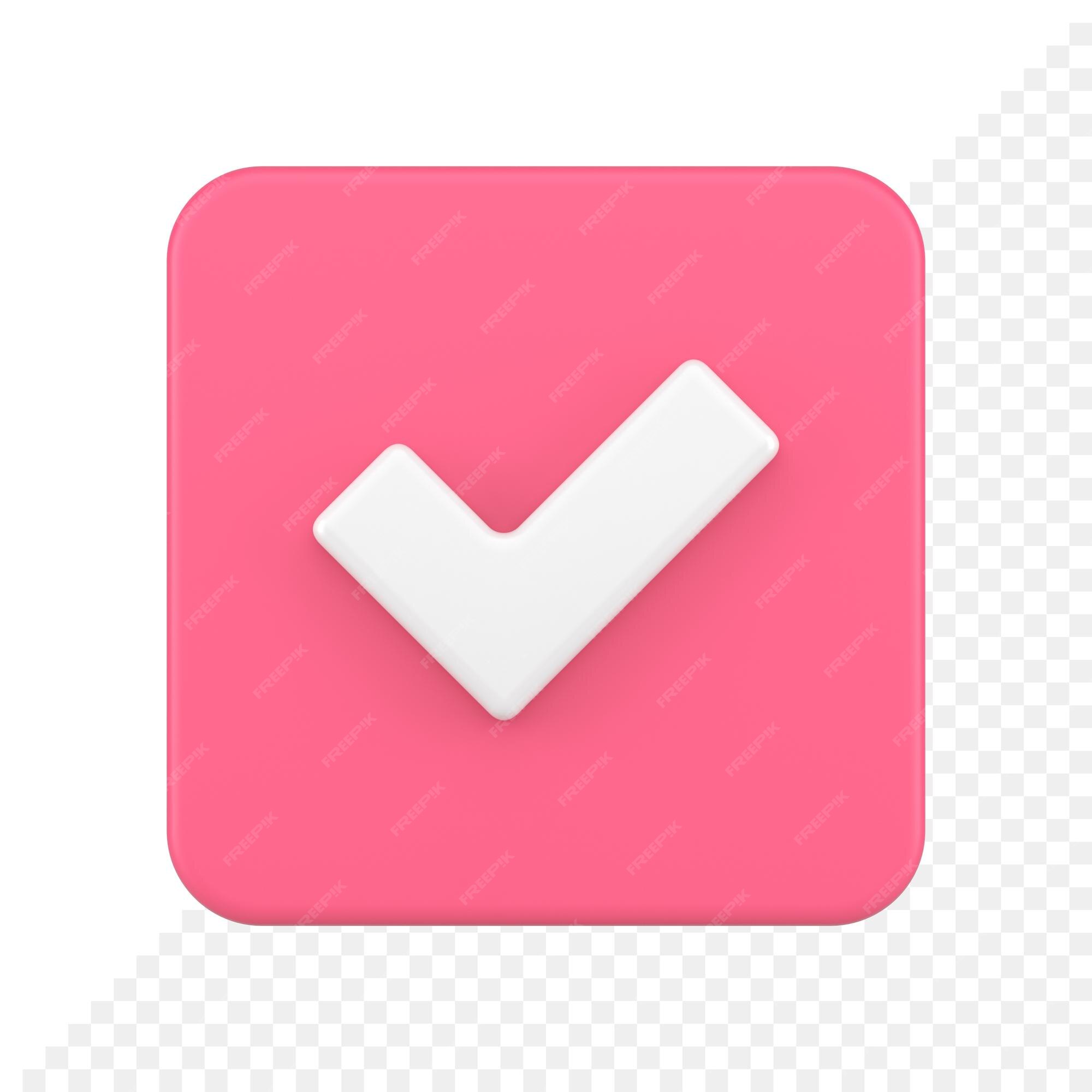 Premium PSD Realistic Checkmark Pink Button Done Complete Positive premium-psd-realistic-checkmark-pink-button-done-complete-positive