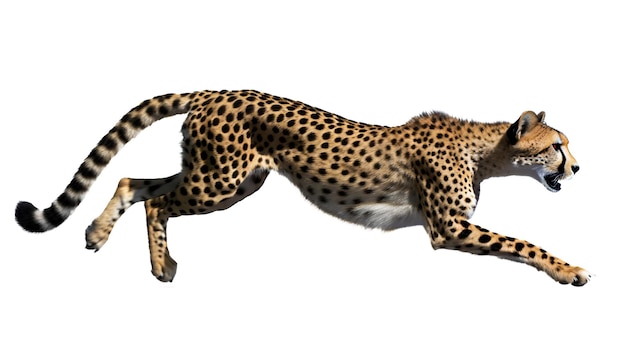 PSD realistic cheetah cutout gallop