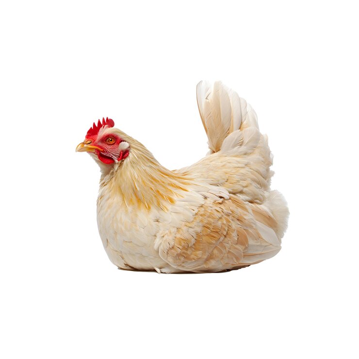 PSD realistic chicken in a white background