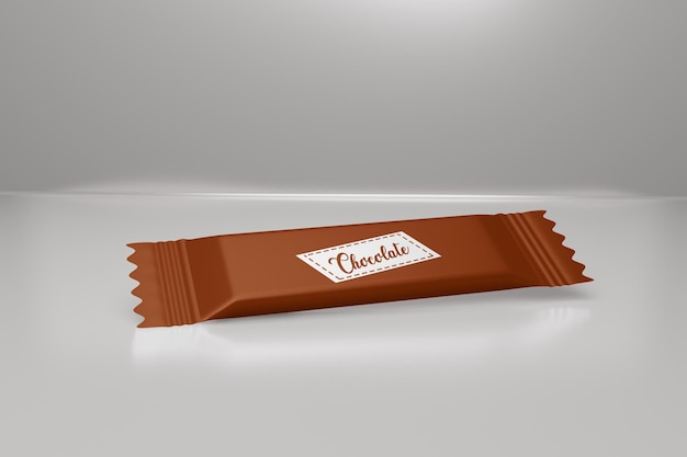 PSD mockup realistico di imballaggio di barrette di cioccolato psd premium