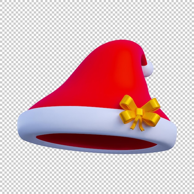 PSD realistic christmas hat 3d icon isolated