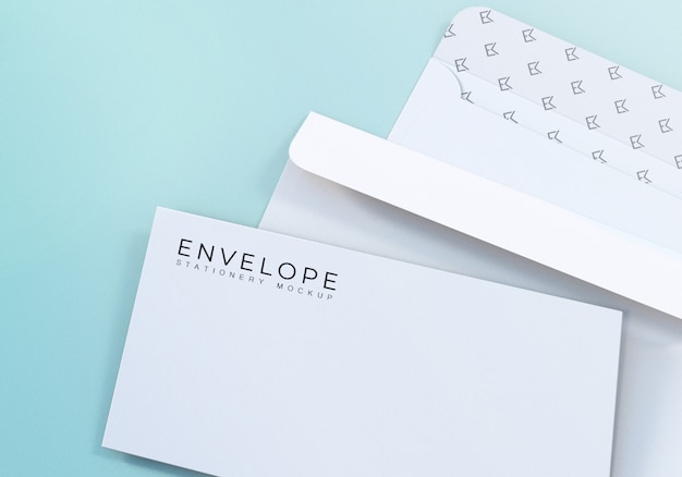 PSD realistic clean monarch envelope mockup