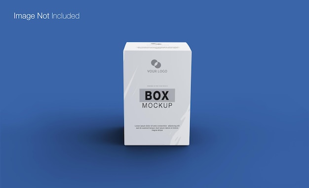 Realistic close up on big rectangle box mockup design isolated render
