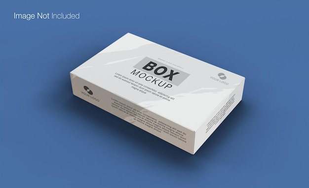 Realistic close up on box mockup design isolated render