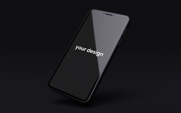 PSD mockup di smartphone realistico da vicino