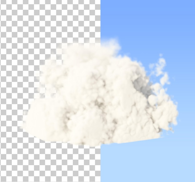 PSD realistic cloud lush cloud 3d render