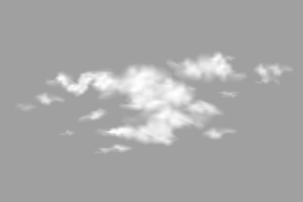 Realistic clouds isolated