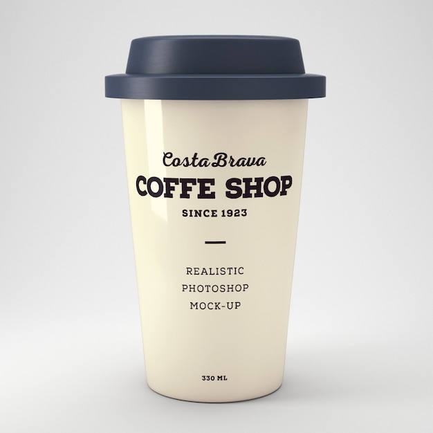 現実的なコーヒーカップのモックアップ
