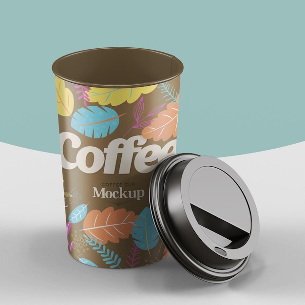 PSD realistic coffee cup mockup