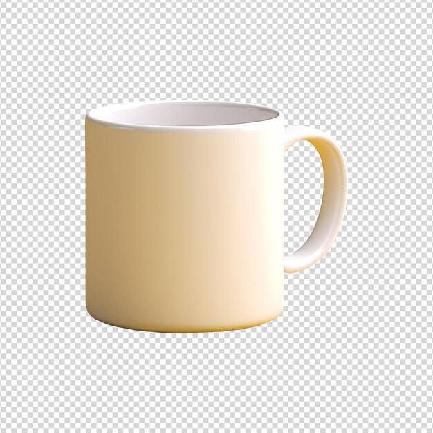PSD realistic coffee mug on transparent background