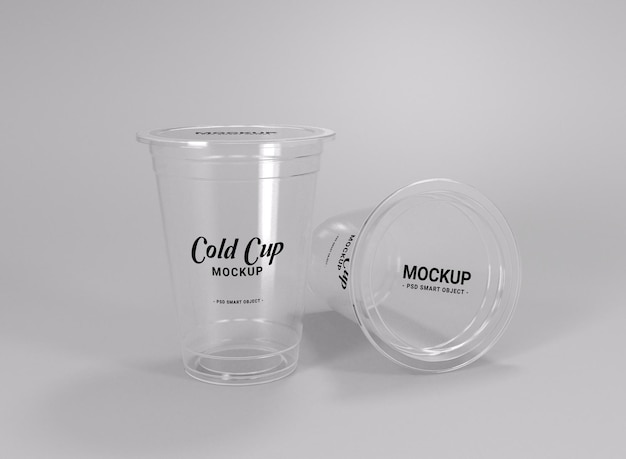 Mockup realistico di tazza fredda