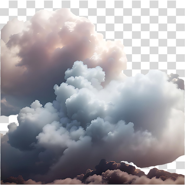 PSD realistic and colorful clouds on transparent backgrounds ai generated