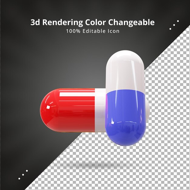 Realistic colorful medicinal pills