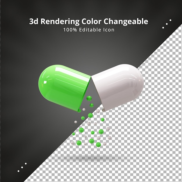 Realistic colorful medicinal pills