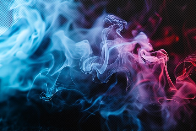 Realistic Colorful Smoke in transparent background