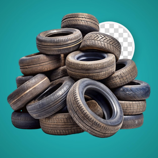 Realistic complete set of car wheels