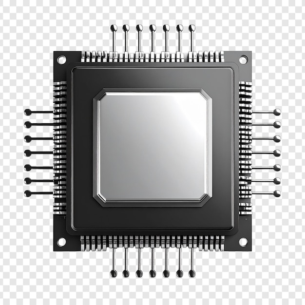 Realistic computer processor graphic technology illustration high definition