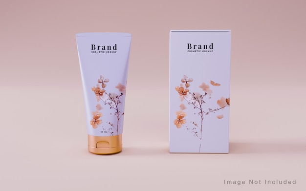 Mockup realistico della bottiglia cosmetica