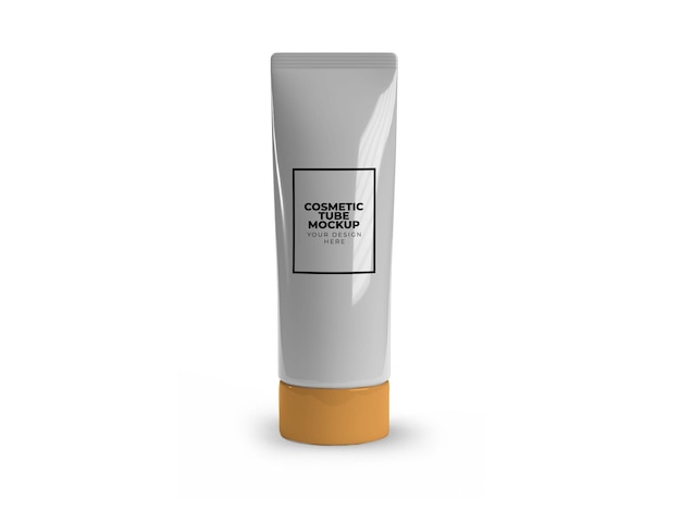 Realistic Cosmetic Tube Mockup on Isolated Background