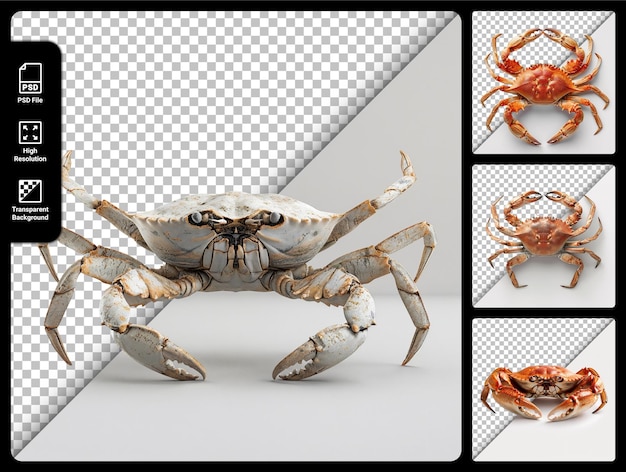 PSD realistic crab model display