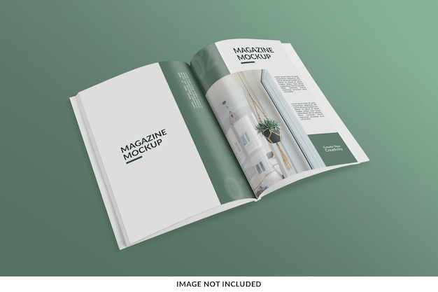 Rivista realistica e creativa o mockup di catalogo