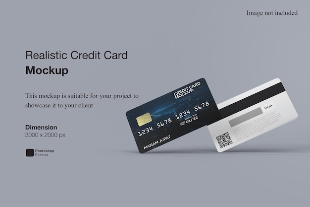 Mockup di carta di credito realistico