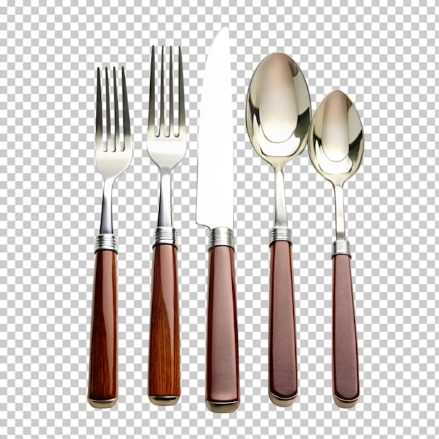 Реалистичные столовые приборы 3d вилки и ножи или ложки изолированные металлические предметы для настройки стола на прозрачном фоне верхний вид серебряных посуды набор векторной посуды из нержавеющей стали