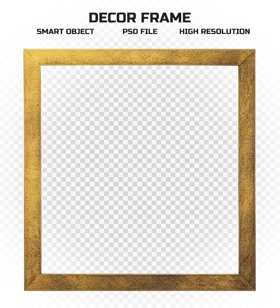 Realistic decorated wall hanging picture frame in high resolution